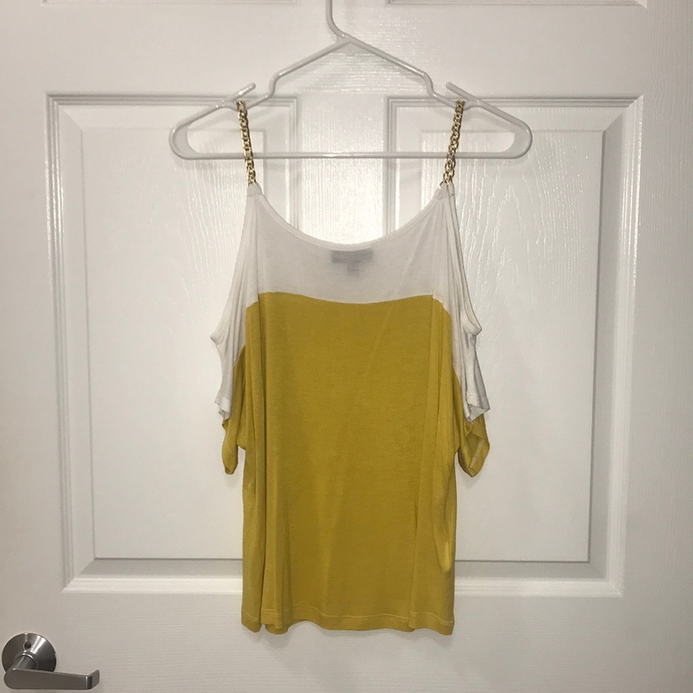 bebe cold-shoulder top